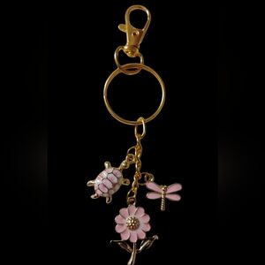 Hand Crafted Pink Bag Charm/Key Chain
